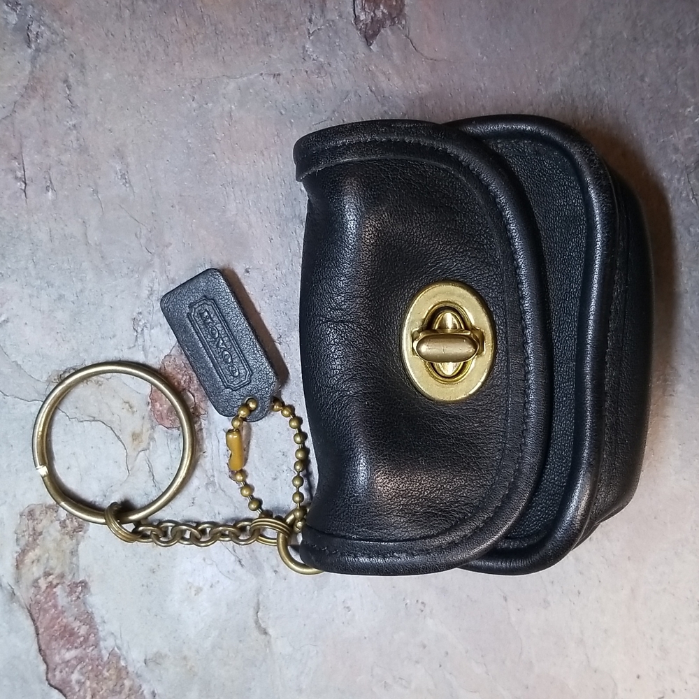 Vintage Coach Turnlock Keychain Coin Pouch